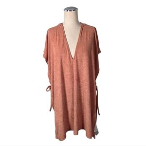 Roxy Brown Swim Coverup V Neck Dolman Sleeves XS/S
